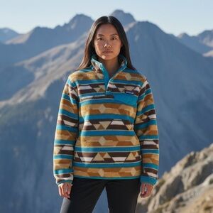 Patagonia Synchilla Aztec Southwest Snap Graphic Fleece Guatamala Tango Women’s